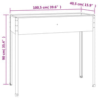 Vaso/floreira jardim 100,5x40,5x90 cm aço galvanizado