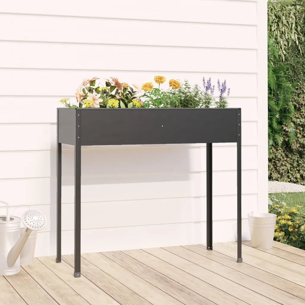 Vaso/floreira jardim 100,5x40,5x90 cm aço galvanizado
