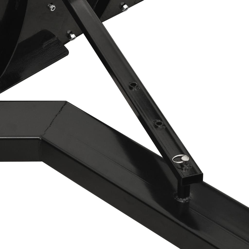 vidaXL Limpa-neves para empilhador 150x38 cm preto