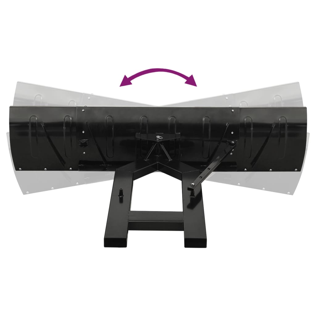 vidaXL Limpa-neves para empilhador 150x38 cm preto