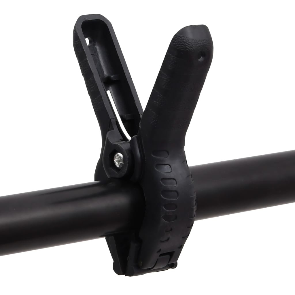 vidaXL Suporte de fundo em forma de T 91x60x(70-200) cm preto