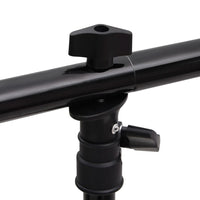 vidaXL Suporte de fundo em forma de T 91x60x(70-200) cm preto