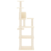 vidaXL Árvore para gatos c/ postes arranhadores sisal 153 cm cor creme