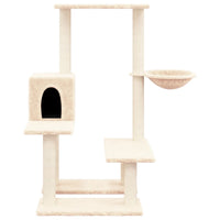 vidaXL Árvore para gatos c/ postes arranhadores sisal 94,5cm cor creme