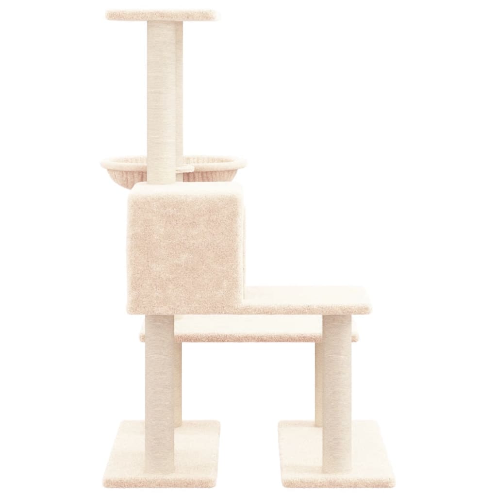 vidaXL Árvore para gatos c/ postes arranhadores sisal 94,5cm cor creme