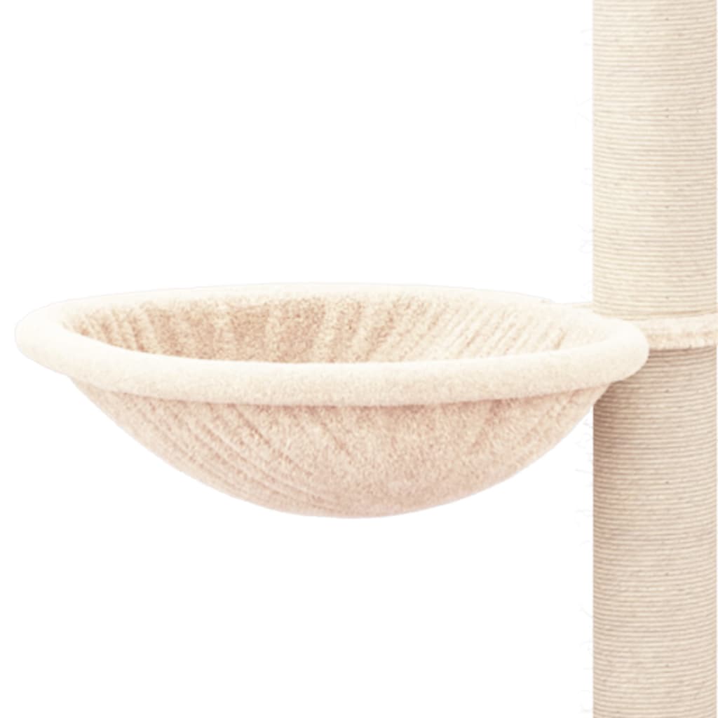 vidaXL Árvore para gatos c/ postes arranhadores sisal 94,5cm cor creme