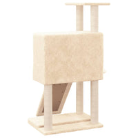 vidaXL Árvore para gatos c/ postes arranhadores sisal 96 cm cor creme