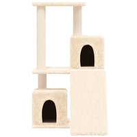 vidaXL Árvore para gatos c/ postes arranhadores sisal 82 cm cor creme