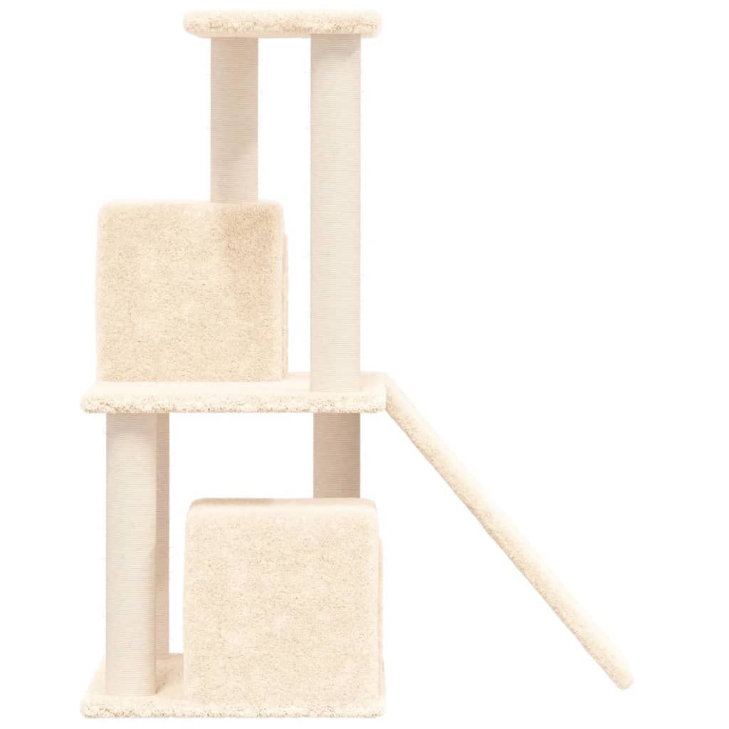 vidaXL Árvore para gatos c/ postes arranhadores sisal 82 cm cor creme