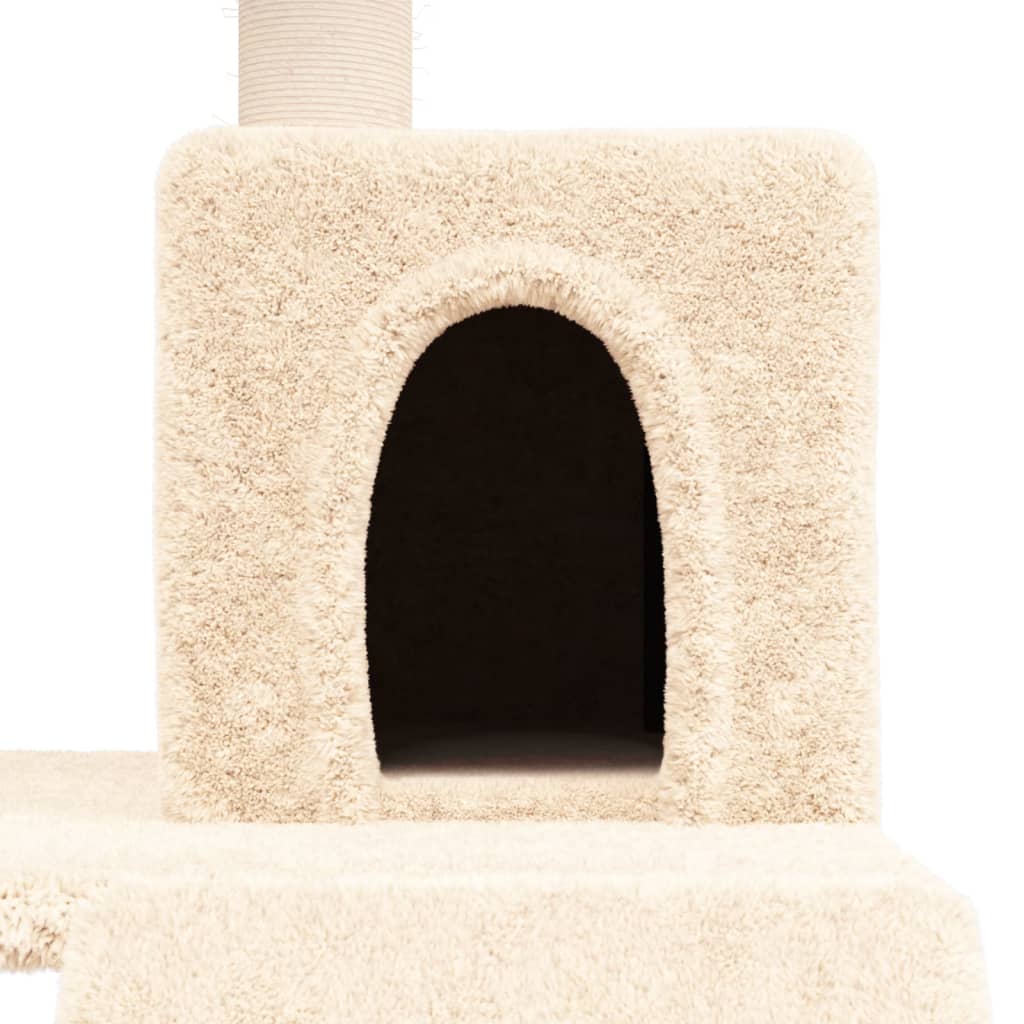 vidaXL Árvore para gatos c/ postes arranhadores sisal 82 cm cor creme