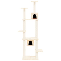 vidaXL Árvore p/ gatos c/ postes arranhadores sisal 176 cm cinza-claro