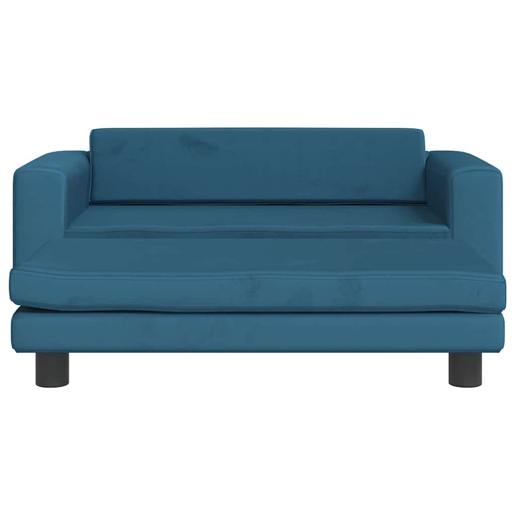 vidaXL Cama para cães com extensão 100x50x30 cm veludo azul