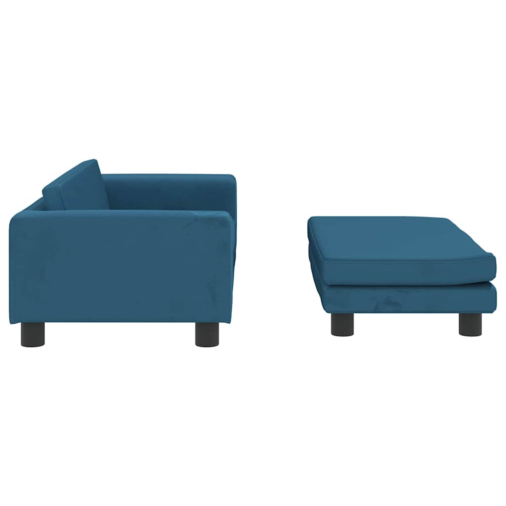 vidaXL Cama para cães com extensão 100x50x30 cm veludo azul