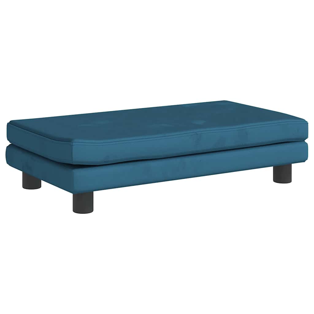 vidaXL Cama para cães com extensão 100x50x30 cm veludo azul