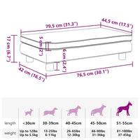 vidaXL Cama para cães com extensão 100x50x30 cm veludo azul