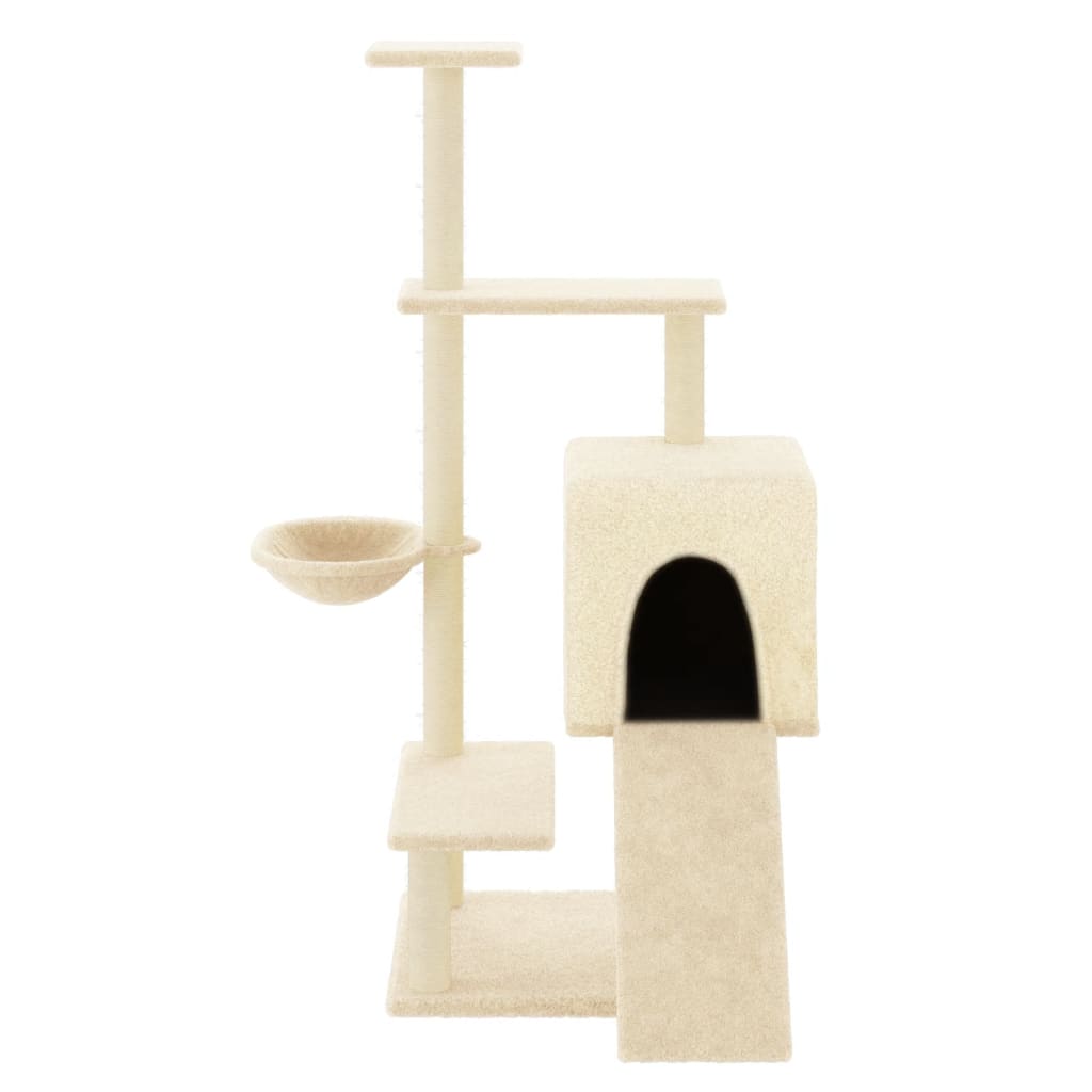 vidaXL Árvore gatos c/ postes arranhadores sisal 130,5 cm cinza-escuro