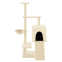 vidaXL Árvore gatos c/ postes arranhadores sisal 130,5 cm cinza-escuro