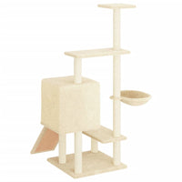 vidaXL Árvore gatos c/ postes arranhadores sisal 130,5 cm cinza-escuro