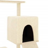 vidaXL Árvore gatos c/ postes arranhadores sisal 130,5 cm cinza-escuro