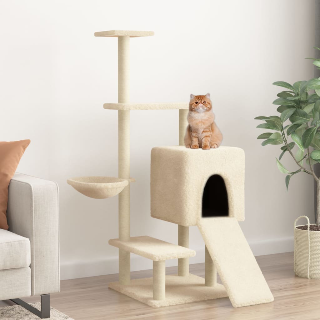 vidaXL Árvore gatos c/ postes arranhadores sisal 130,5 cm cinza-escuro