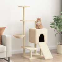 vidaXL Árvore gatos c/ postes arranhadores sisal 130,5 cm cinza-escuro