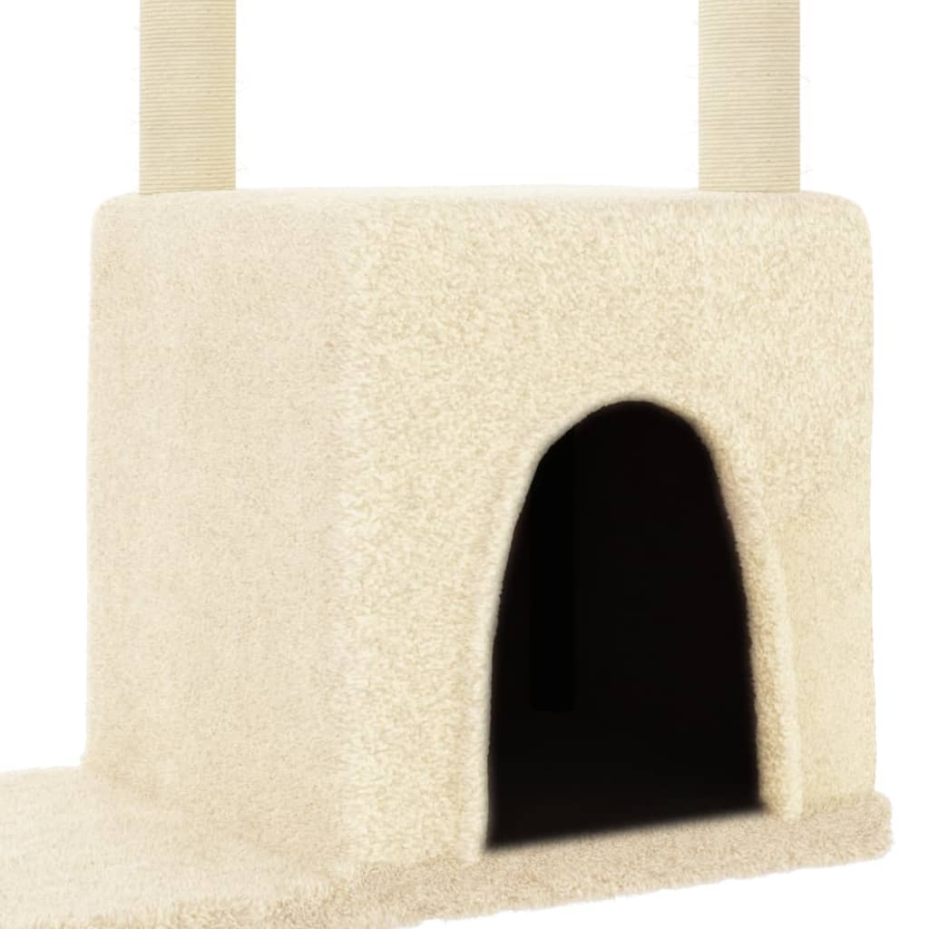 vidaXL Árvore para gatos c/ postes arranhadores sisal 97,5 cm creme
