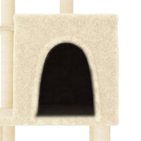 vidaXL Árvore p/ gatos c/ postes arranhadores sisal 97 cm cor creme