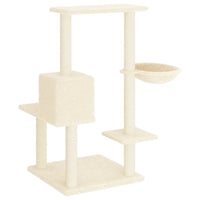 vidaXL Árvore para gatos c/ postes arranhadores sisal 95 cm cor creme