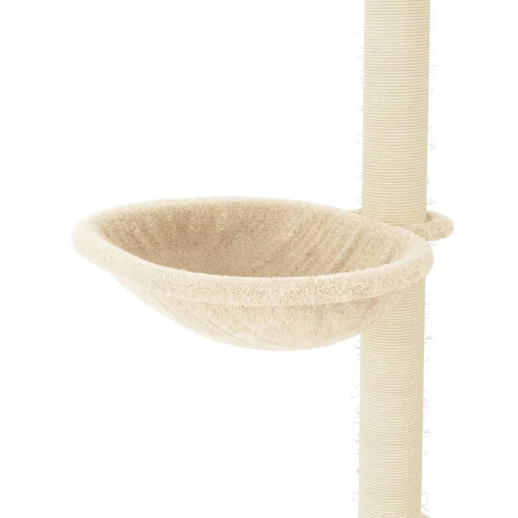 vidaXL Árvore para gatos c/ postes arranhadores sisal 95 cm cor creme