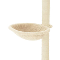 vidaXL Árvore para gatos c/ postes arranhadores sisal 95 cm cor creme