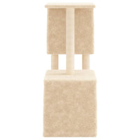 vidaXL Árvore para gatos c/ postes arranhadores sisal 86 cm cor creme