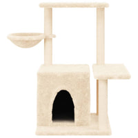 vidaXL Árvore p/ gatos c/ postes arranhadores sisal 83 cm cinza-claro