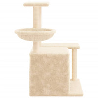 vidaXL Árvore p/ gatos c/ postes arranhadores sisal 83 cm cinza-claro