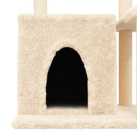 vidaXL Árvore p/ gatos c/ postes arranhadores sisal 83 cm cinza-claro