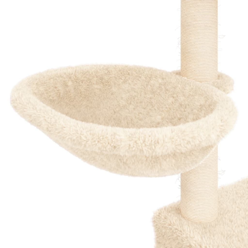 vidaXL Árvore p/ gatos c/ postes arranhadores sisal 83 cm cinza-claro