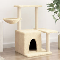 vidaXL Árvore p/ gatos c/ postes arranhadores sisal 83 cm cinza-claro