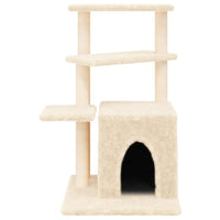 vidaXL Árvore para gatos c/ postes arranhadores sisal 83,5 cm creme