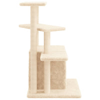 vidaXL Árvore para gatos c/ postes arranhadores sisal 83,5 cm creme