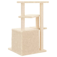 vidaXL Árvore para gatos c/ postes arranhadores sisal 83,5 cm creme