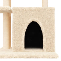 vidaXL Árvore para gatos c/ postes arranhadores sisal 83,5 cm creme