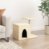 vidaXL Árvore para gatos c/ postes arranhadores sisal 50,5 cm creme