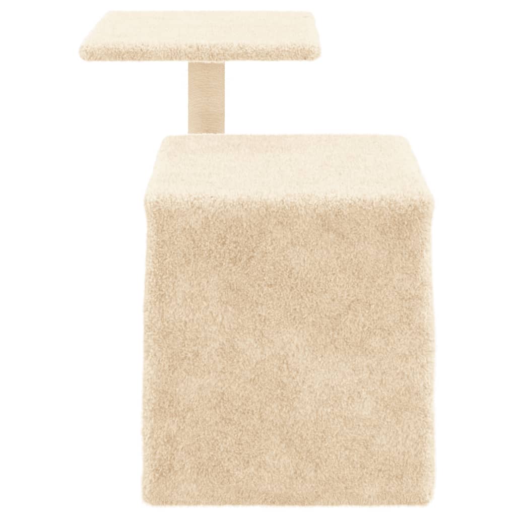 vidaXL Árvore para gatos c/ postes arranhadores sisal 50,5 cm creme