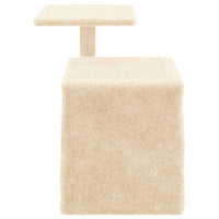 vidaXL Árvore para gatos c/ postes arranhadores sisal 50,5 cm creme