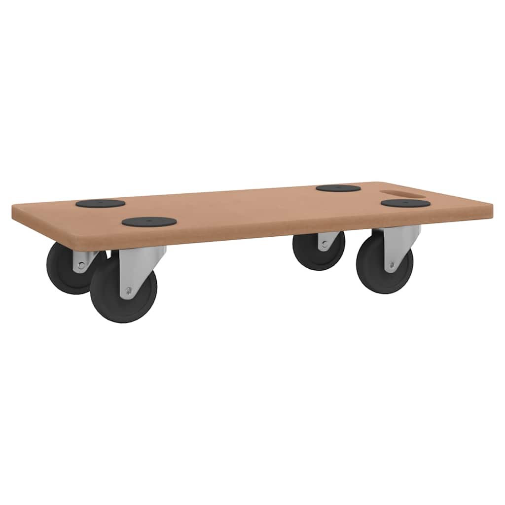 vidaXL Carrinhos de transporte 2 pcs retangular derivados de madeira