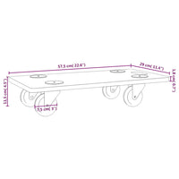 vidaXL Carrinhos de transporte 2 pcs retangular derivados de madeira