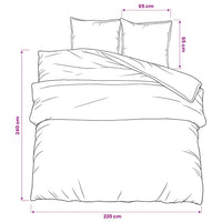 Conjunto de capa de edredão 220x240 cm algodão cinza-escuro