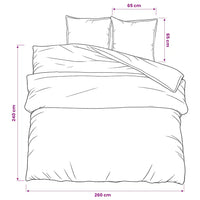 Conjunto de capa de edredão 260x240 cm algodão cinza-escuro