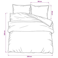 Conjunto de capa de edredão 200x220 cm algodão cinza-escuro