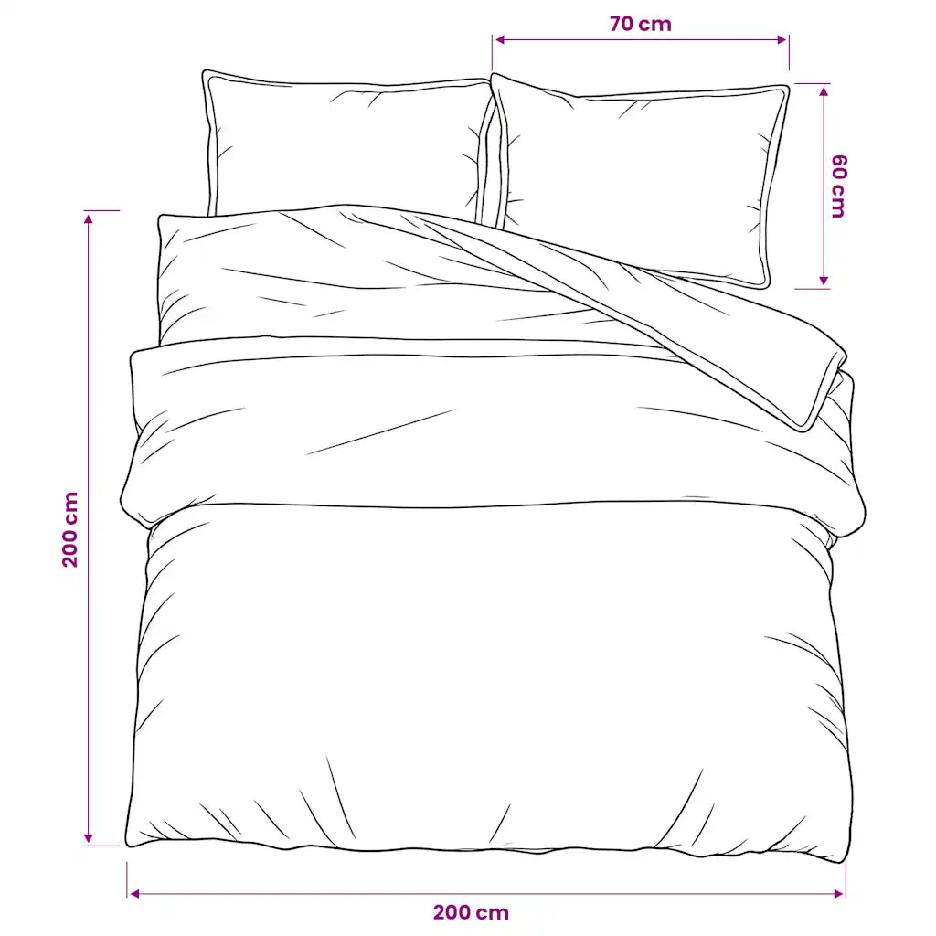 Conjunto de capa de edredão 200x200 cm algodão cinza