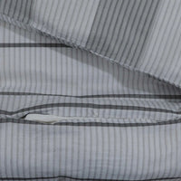 Conjunto de capa de edredão 240x220 cm algodão cinza